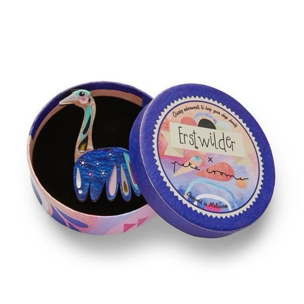 Erstwilder Enchanting Emu Pete Cromer Brooch